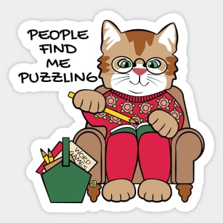 People Find Me Puzzling Sticker